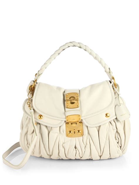 shoulder bag miu miu|Women's Leather Shoulder Bags .